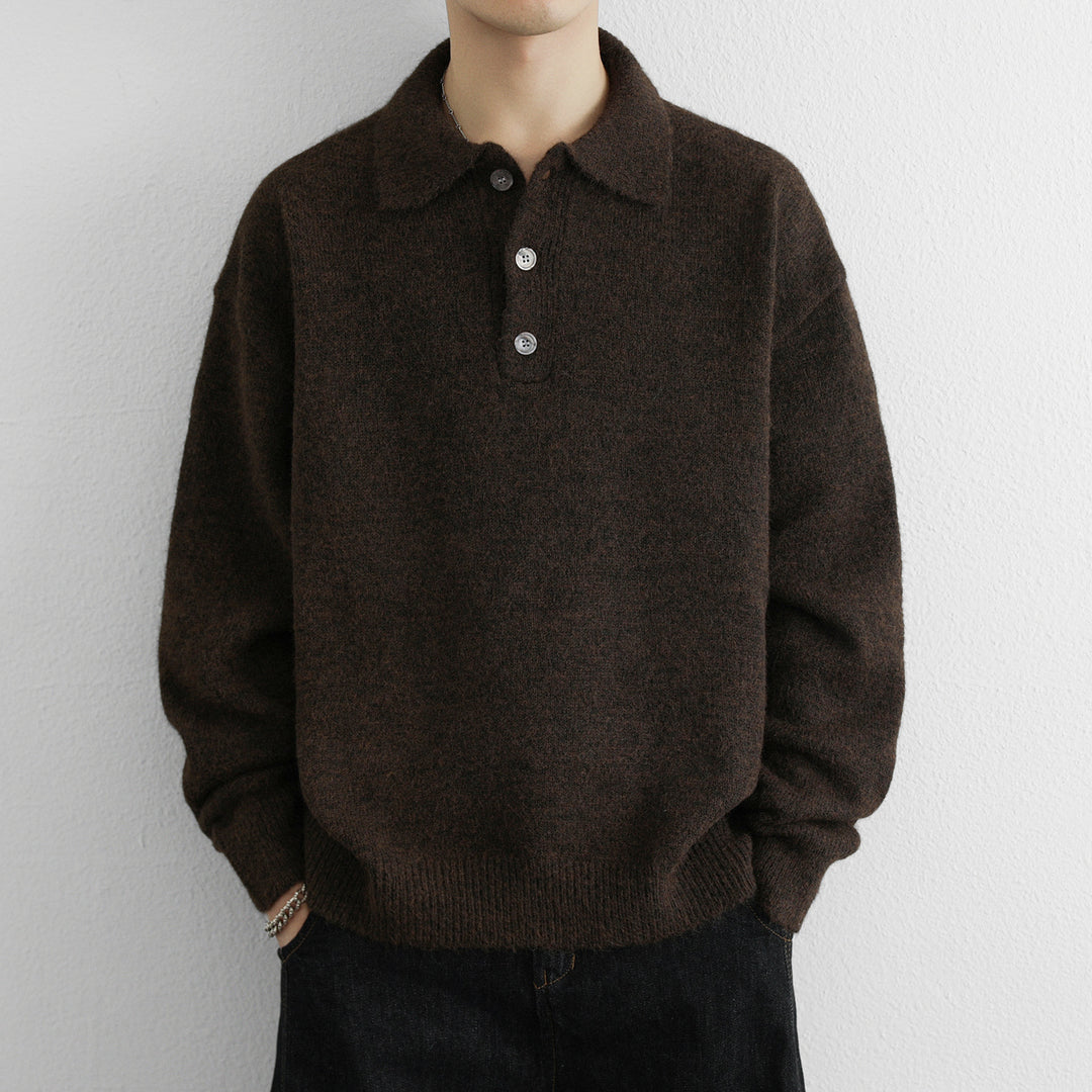 Herren Pullover mit modernem Kragen Aliams