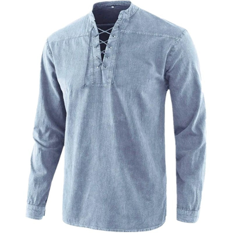 Herren Freizeithemd mit Spitzenverschluss Aliams