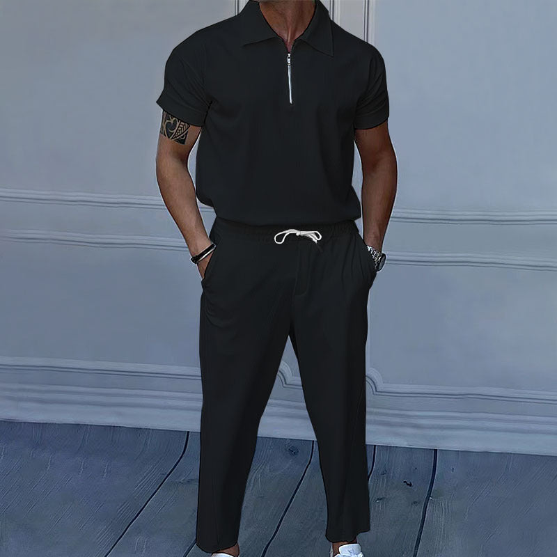 Herren Elegantes Polo- und Chino-Set aus atmungsaktiver Baumwolle Aliams