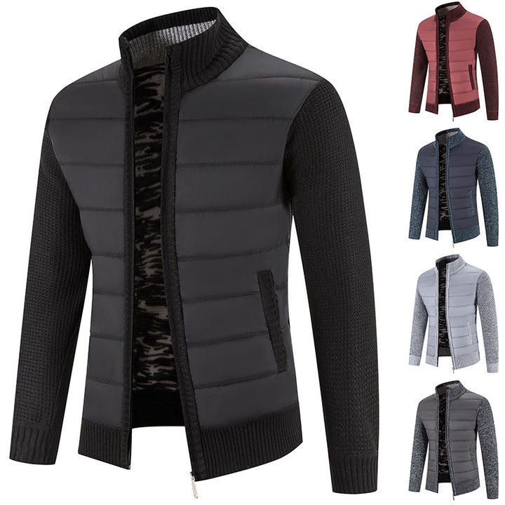 Herren gesteppte Jacke mit modischem Strickarm Aliams