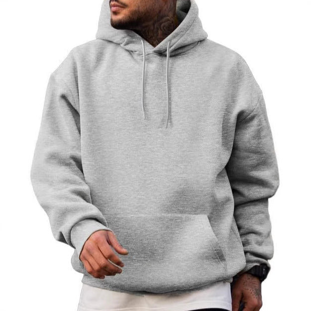 Herren Hoodie mit geräumiger Kapuze und Kängurutasche Aliams