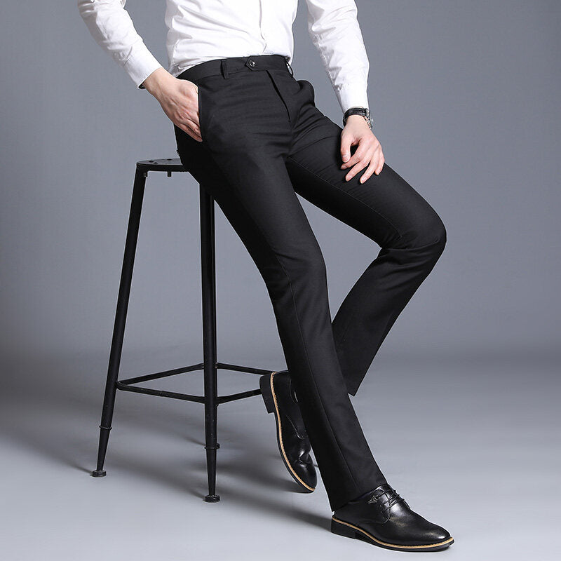 Herren elegante Slim-Fit Anzughose Aliams