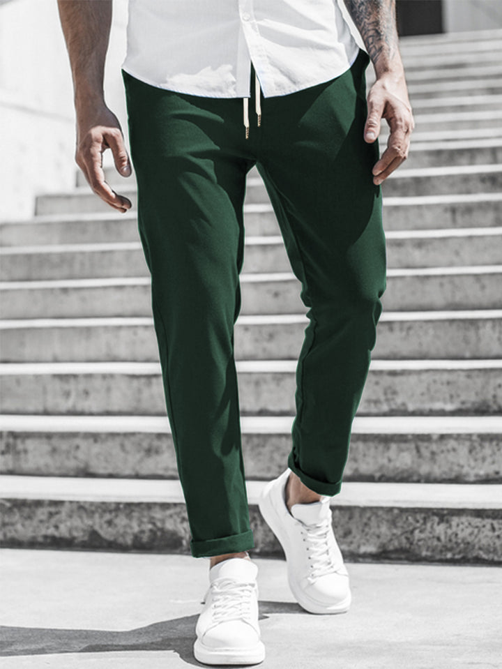 Herren Sportliche Chino-Hose mit flexiblem Bund und modernen Details Aliams