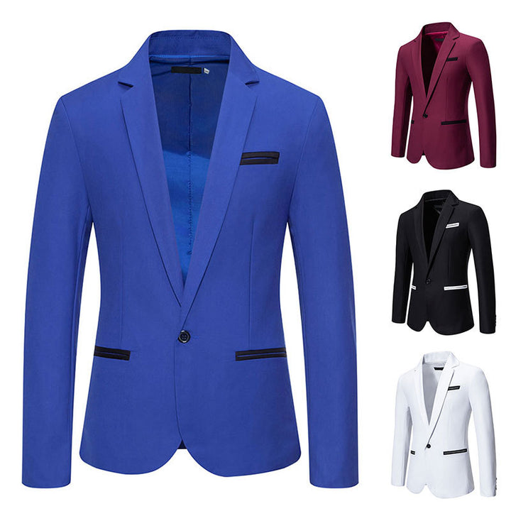 Herren eleganter Blazer mit modischem Schnitt und feinen Akzenten Aliams