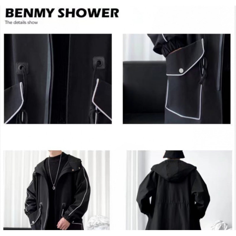 Unisex Funktionsjacke mit verstellbarem Kapuzenbund und praktischen Taschen Aliams