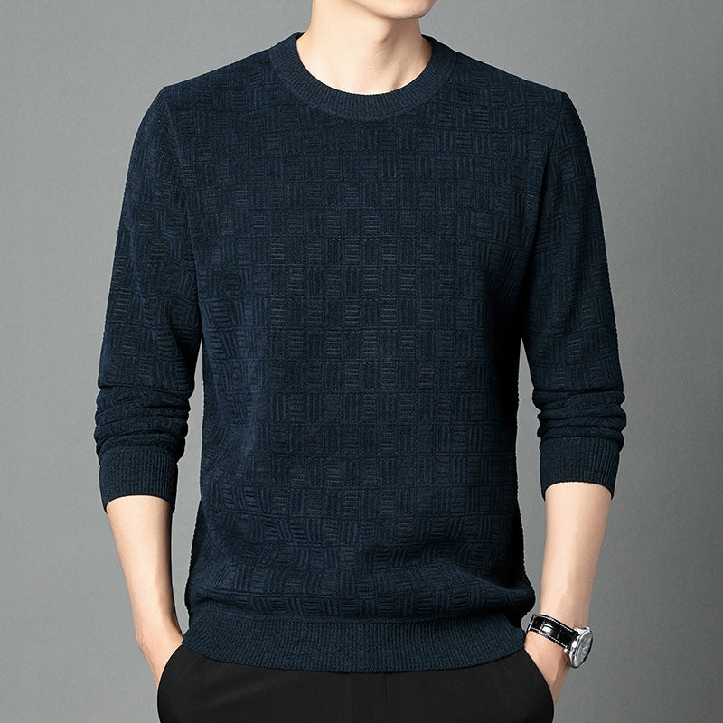 Herren komfortabler Strickpullover mit einzigartiger Struktur Aliams