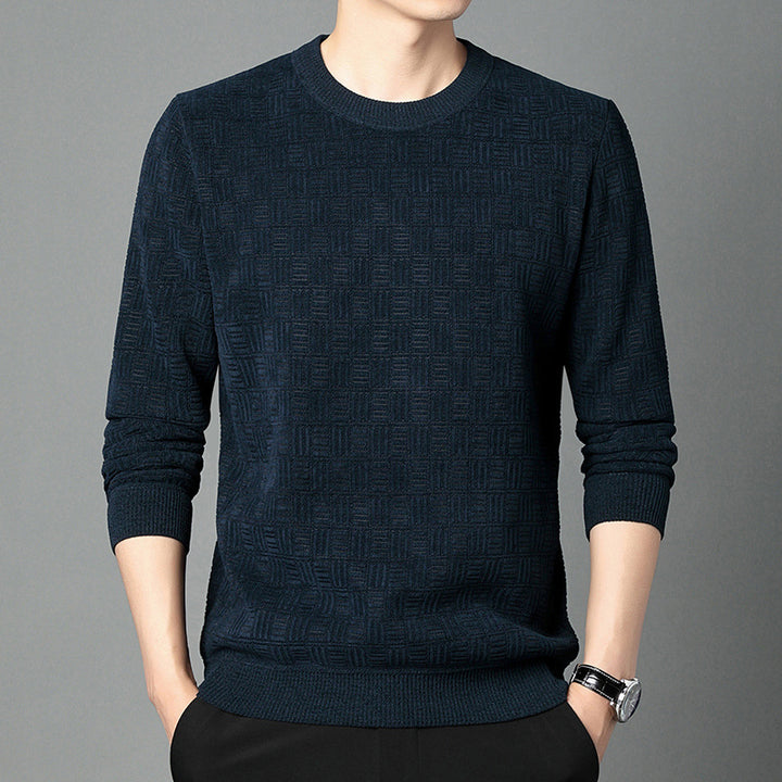 Herren komfortabler Strickpullover mit einzigartiger Struktur Aliams