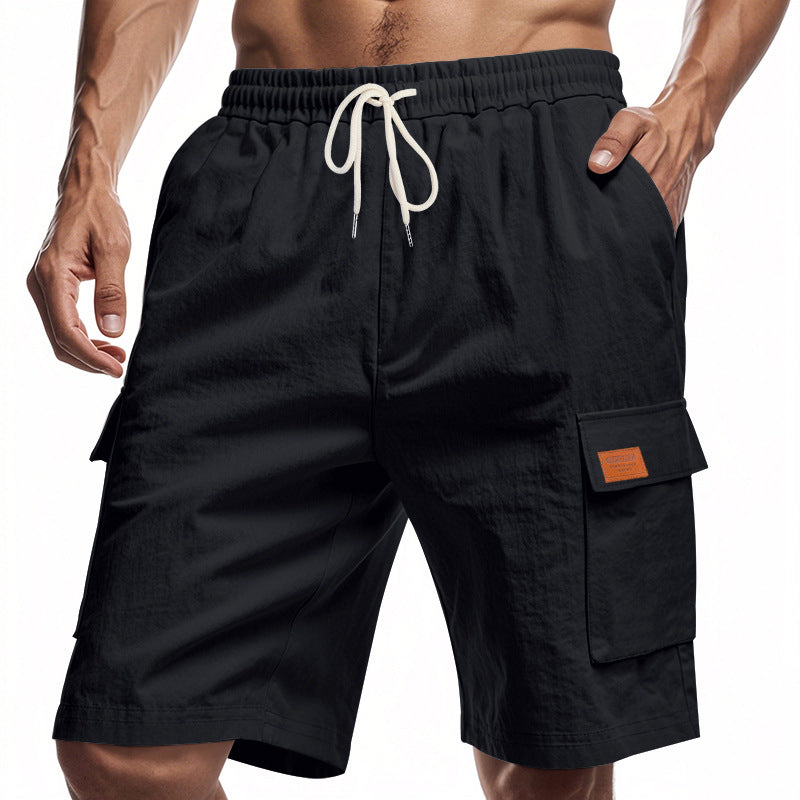 Herren Cargo-Shorts mit vielseitigen Taschen und elastischem Bund Aliams