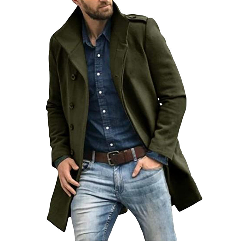 Herren klassischer Trenchcoat mit modernem Schnitt Aliams