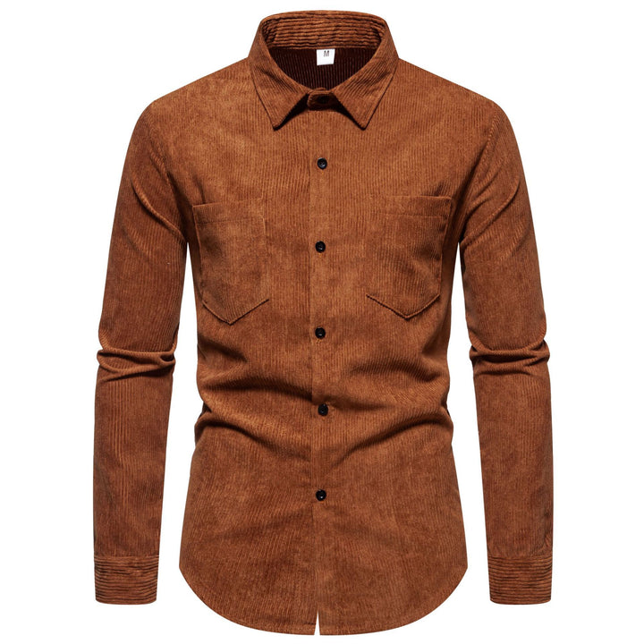 Herren Hemd aus hochwertigem Cord mit klassischem Schnitt und praktischen Brusttaschen Aliams