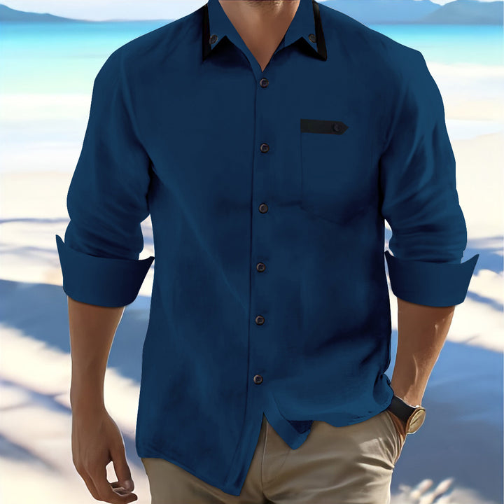 Herren Freizeit Button-Up Hemd Aliams