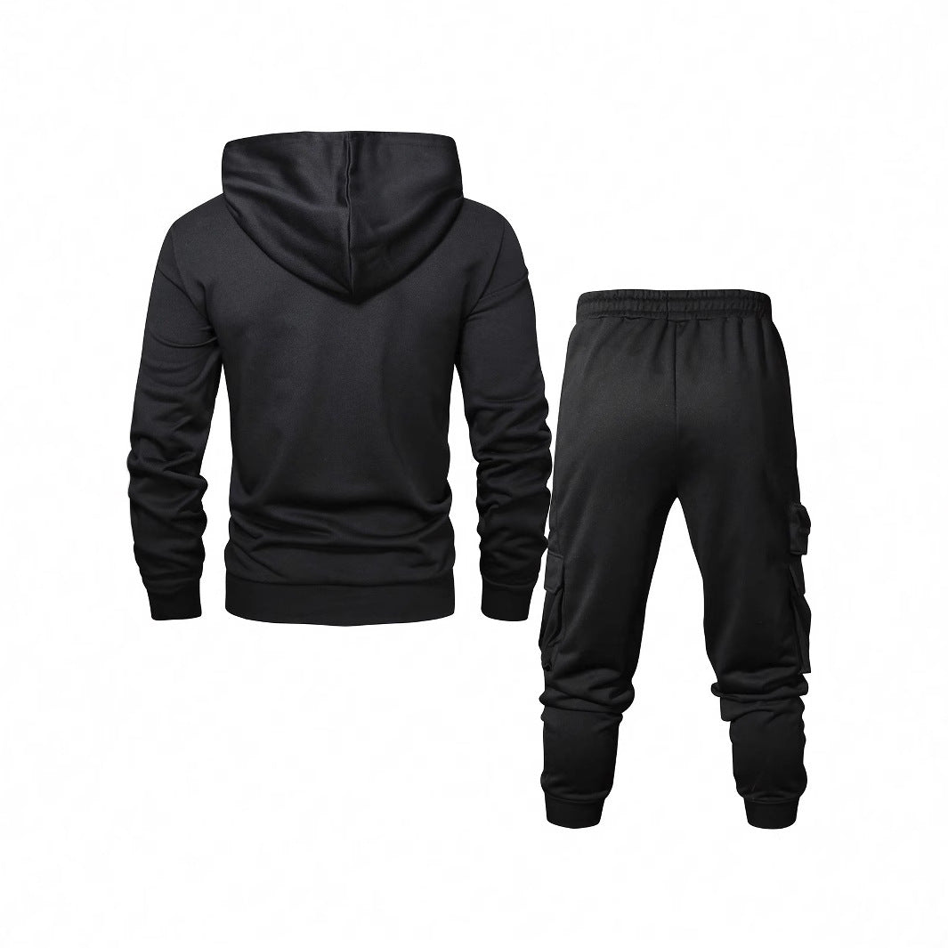 Herren Komfortables Hoodie- und Jogginghosen-Set mit praktischen Taschen Aliams
