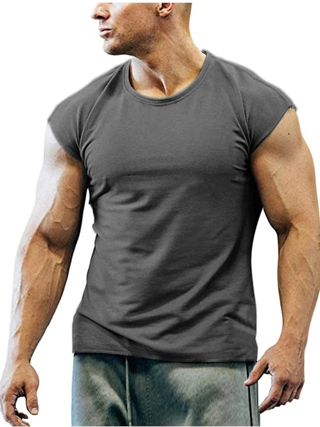 Herren ärmelloses Muskelshirt mit sportlichem Schnitt Aliams