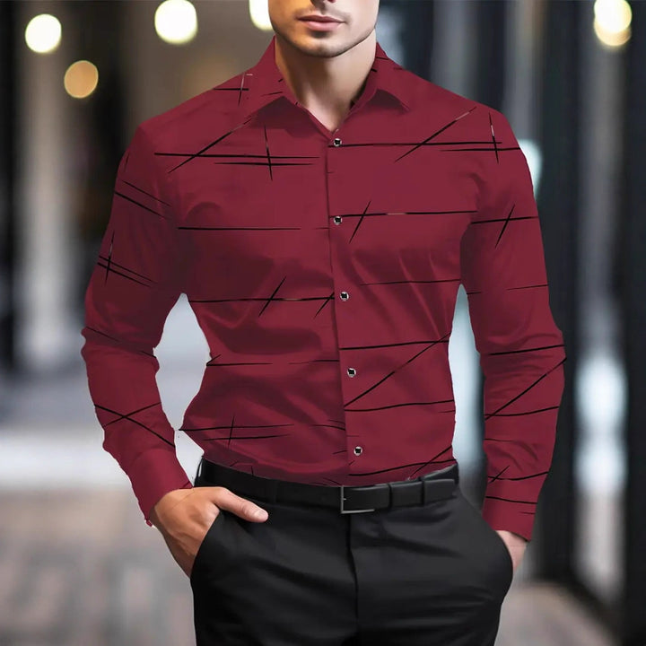 Herren Hemd mit raffiniertem Linienmuster Aliams