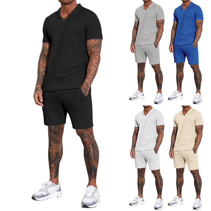 Herren Sportliches Polohemd mit strukturierter Textur Aliams