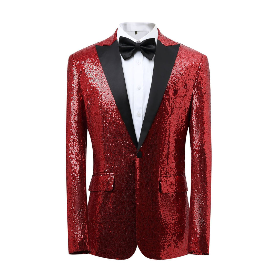 Herren Glamouröser Pailletten-Smokingblazer Aliams