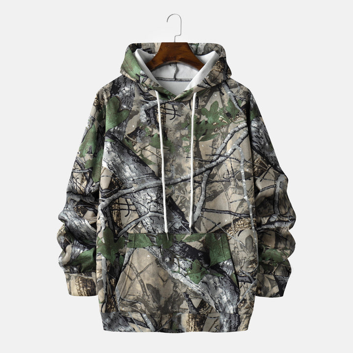 Herren Kapuzenpullover mit innovativem Camouflage-Druck Aliams