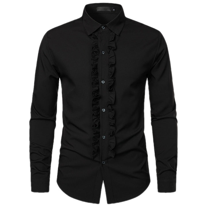 Herren Elegantes Hemd mit Rüschendetails Aliams