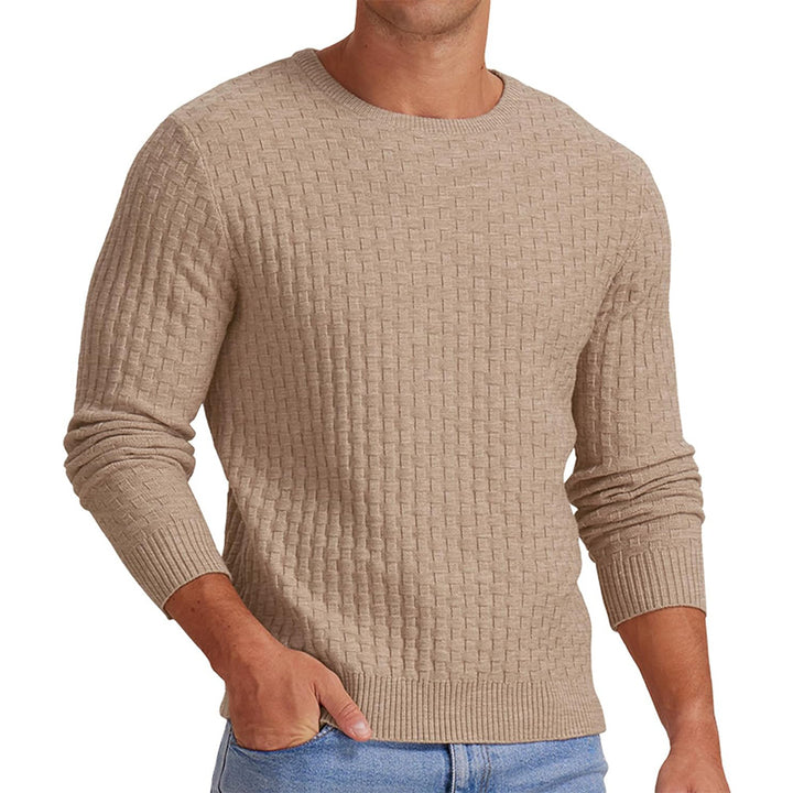 Herren strukturiertes Sweatshirt mit Rundhalsausschnitt und langem Arm Aliams