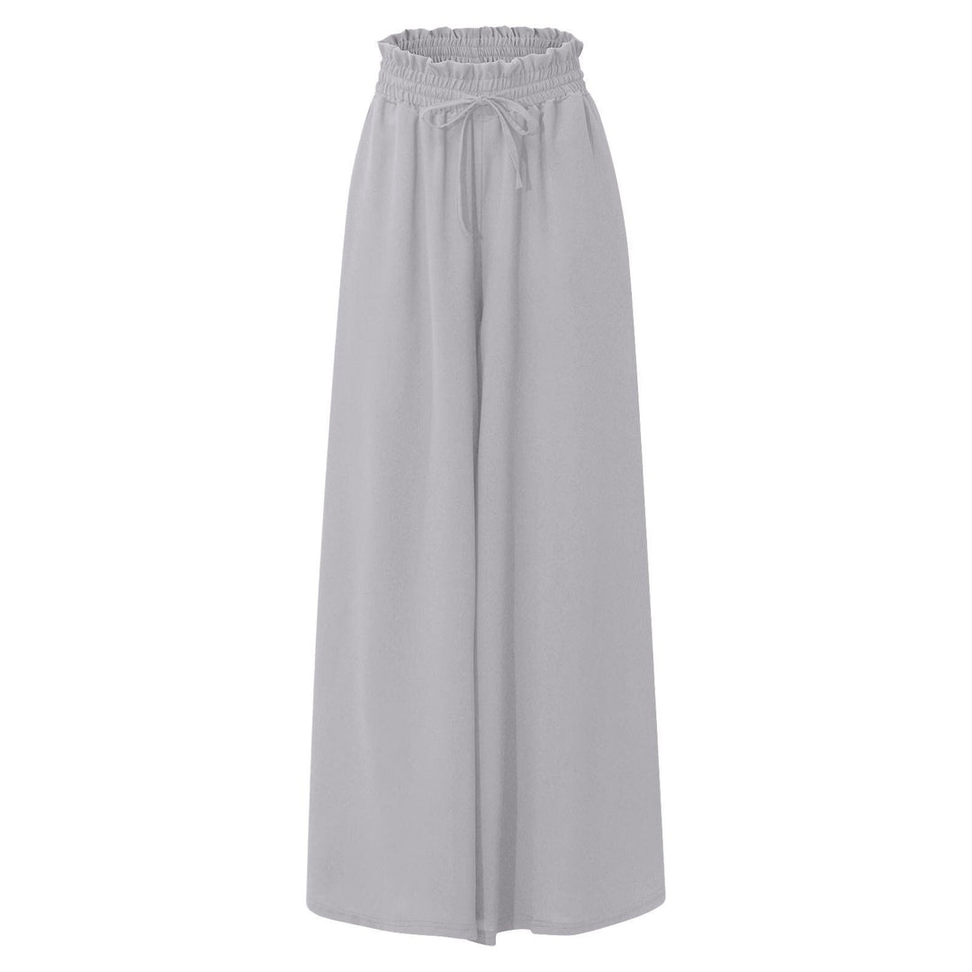Damen Elegante und luftige weite Hose mit Gummizug und Taschen Aliams