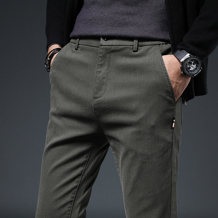 Herren elegante und schlanke Chinohose Aliams