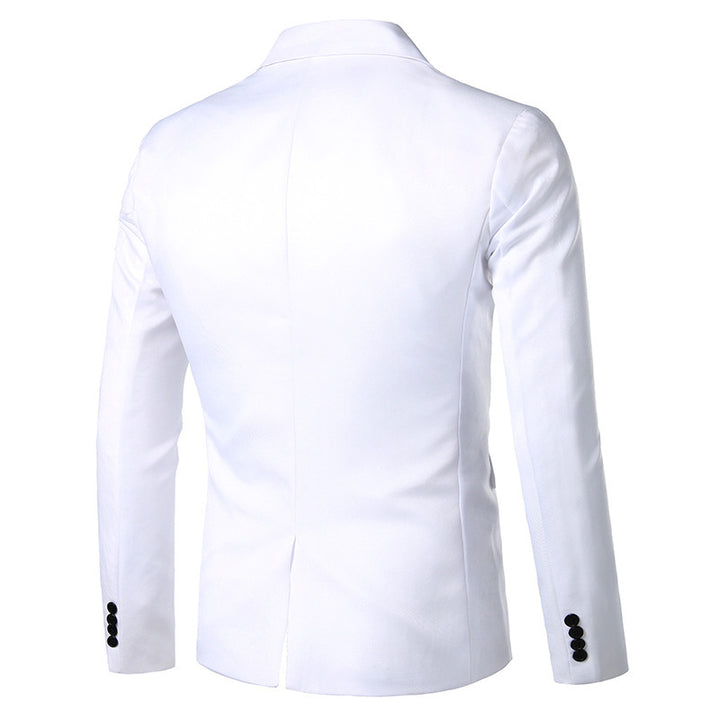 Herren eleganter Smoking-Blazer mit satinierter Kragenpartie Aliams
