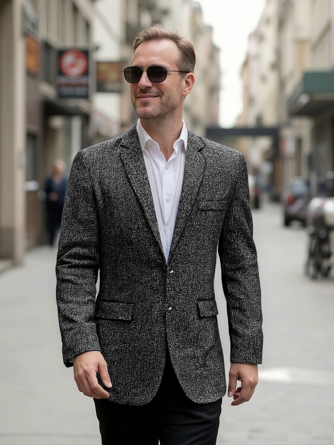 Herren eleganter, strukturierter Blazer im modernen Design Aliams