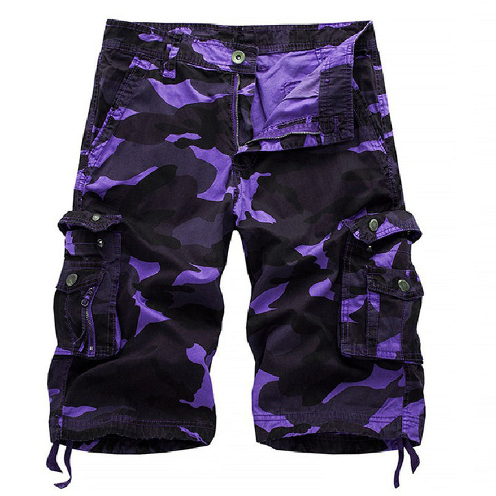 Herren Cargoshorts mit multifunktionalen Taschen und camouflagemuster Aliams