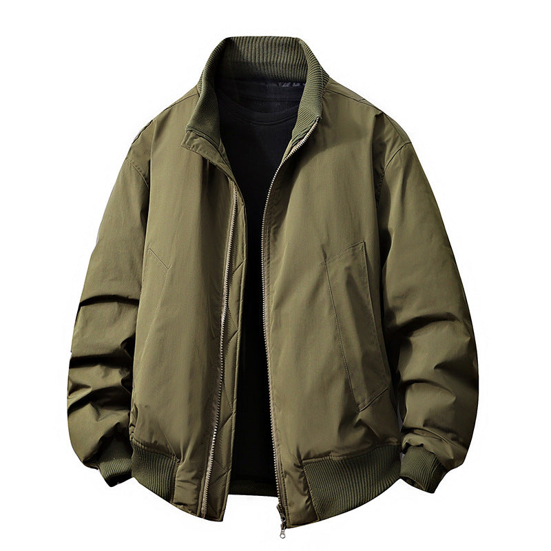 Herren Übergangsjacke mit hohem Kragen und praktischen Eingrifftaschen Aliams