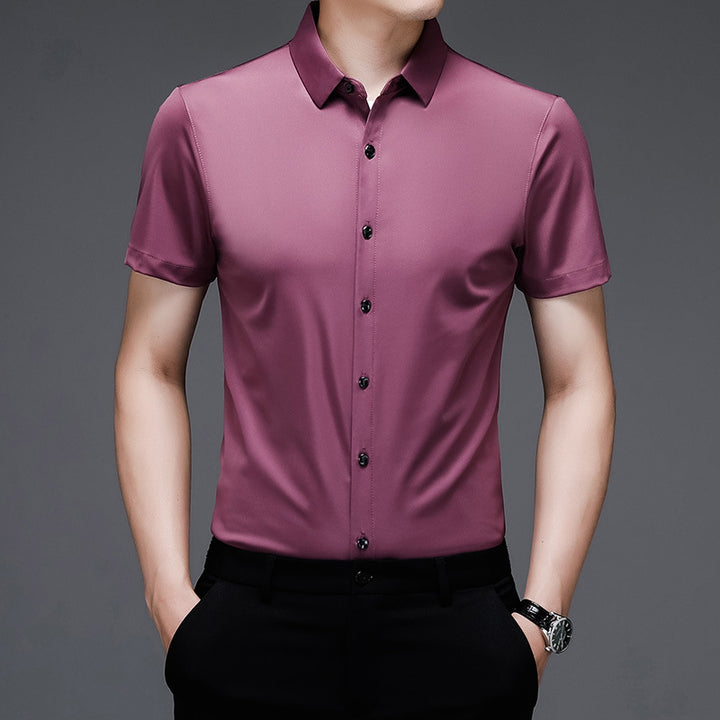 Herren Premium Kurzarmhemd mit atmungsaktiver Mikrostruktur Aliams