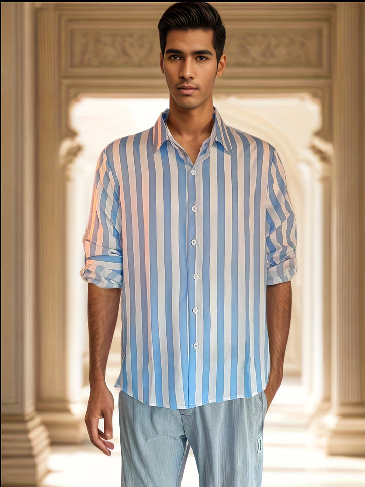 Herren gestreiftes Businesshemd Aliams