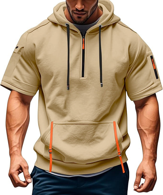 Herren Freizeit Hoodie mit modernen Reißverschlusstaschen Aliams