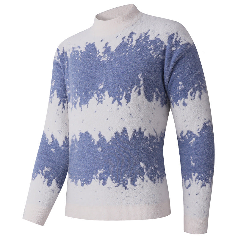 Herren trendiger Pullover mit strukturiertem Farbverlauf Aliams