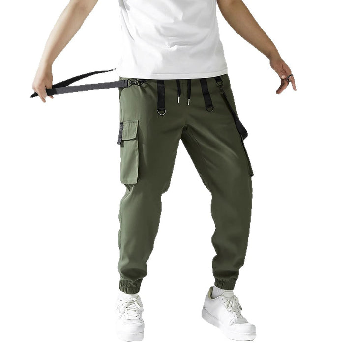 Herren bequeme Cargo-Hose mit verstellbaren Trägern Aliams