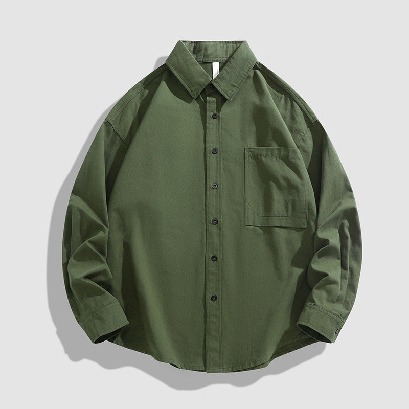 Herren Hochwertiges Langarmhemd mit praktischer Brusttasche Aliams