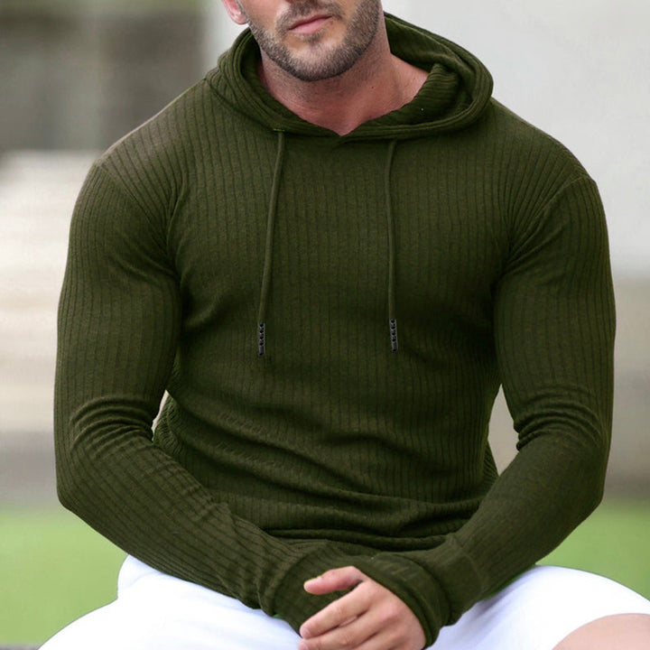 Herren Kapuzenpullover mit trendigem Rippdesign Aliams