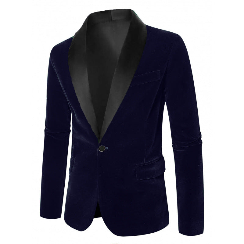 Herren Samt Blazer mit elegantem Revers Aliams
