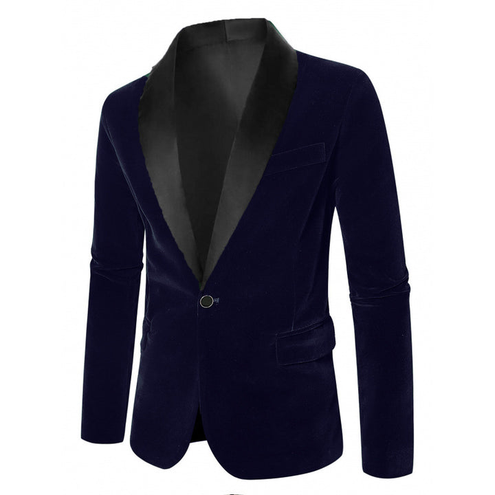 Herren Samt Blazer mit elegantem Revers Aliams