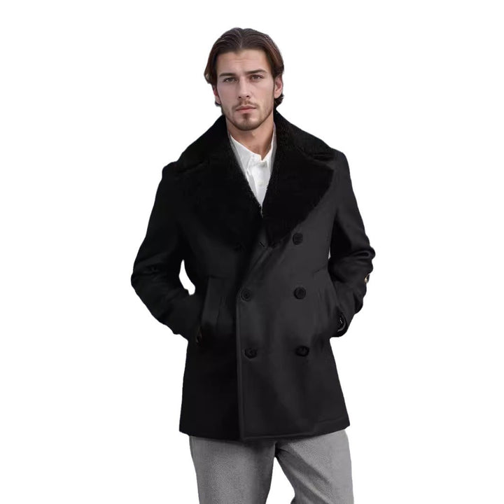 Herren eleganter Dufflecoat mit weichem Kragen Aliams