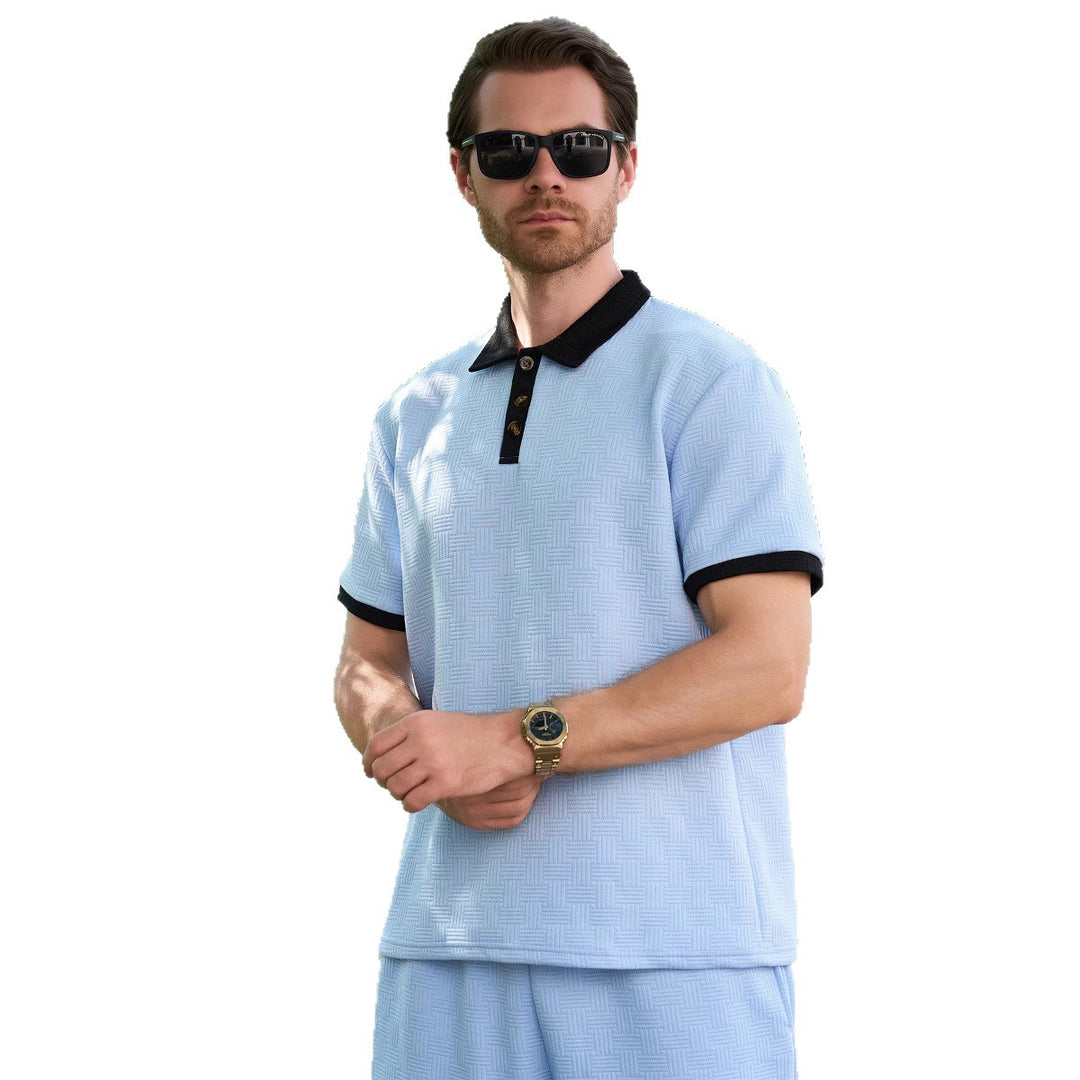 Herren Poloshirt mit strukturiertem Design und modischen Kontrasten Aliams