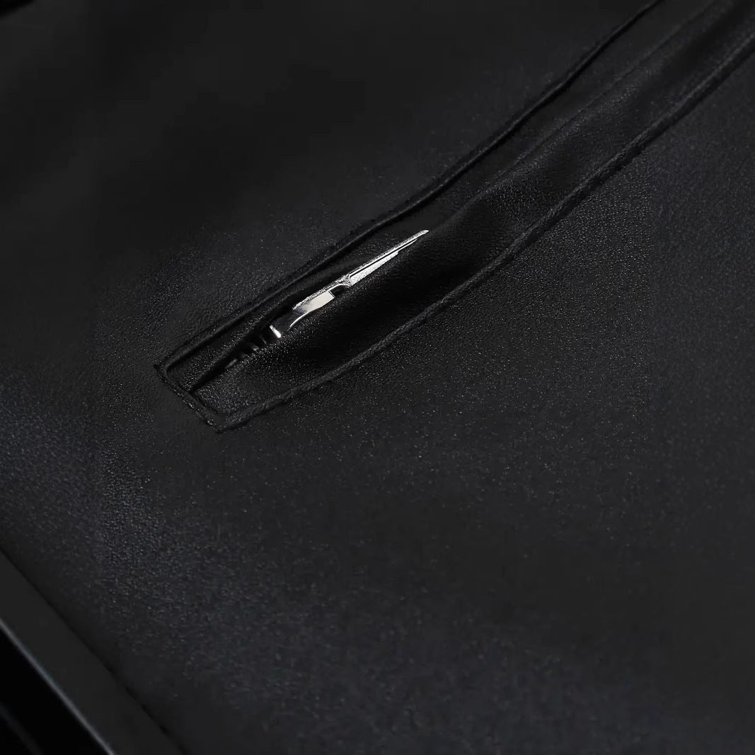 Herren elegante Kunstlederjacke mit modernem Design Aliams