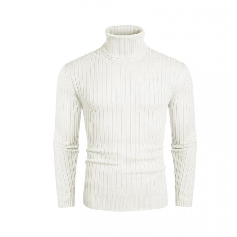 Herren eleganter Rollkragenpullover aus feinem Rippenstrick Aliams