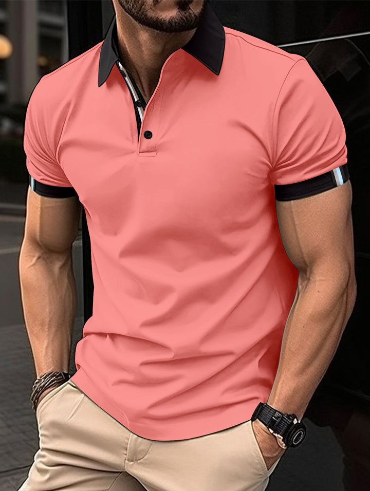 Herren Performance Polohemd mit Kontrastdetails Aliams