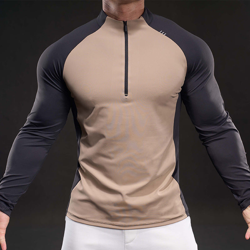 Herren Sportliches Langarmoberteil mit Reißverschluss Aliams