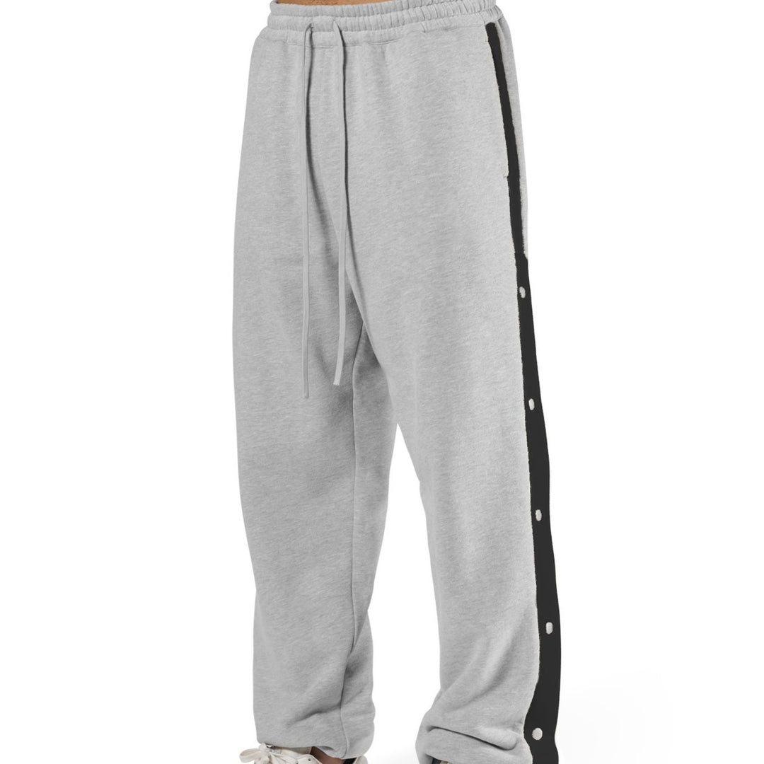 Herren Sporthose mit Druckknöpfen und elastischem Bund Aliams