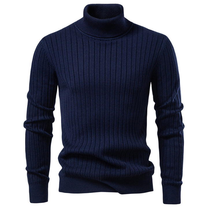 Herren Rollkragenpullover mit feinem Rippstrukturdesign Aliams