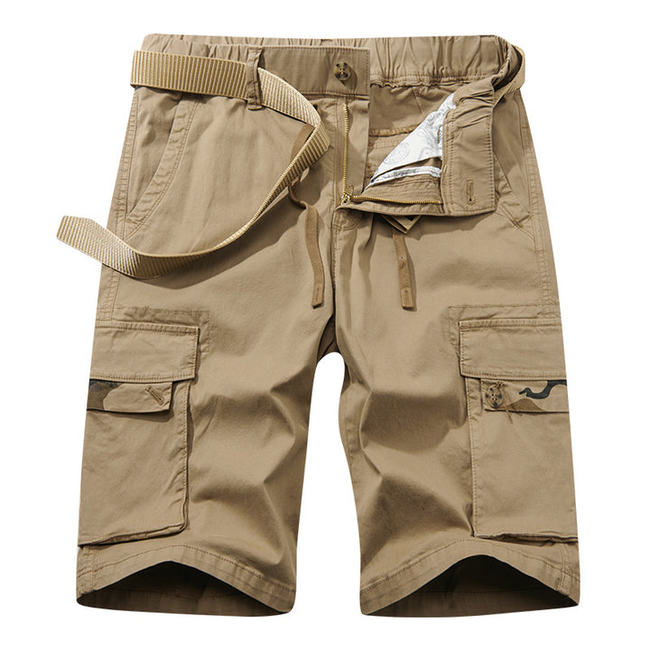 Herren robuste Cargoshorts mit elastischem Bund und multifunktionalen Taschen Aliams