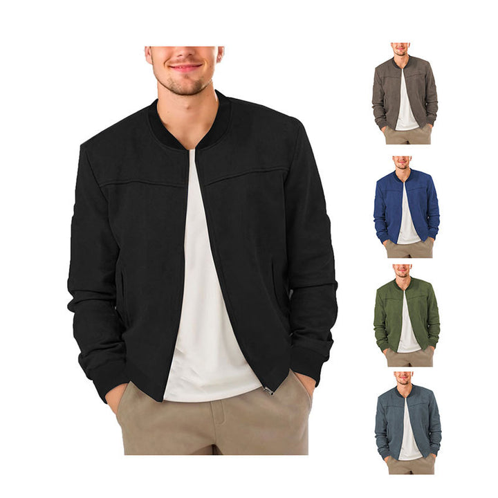 Herren elegante Freizeitjacke mit praktischem Reißverschluss und Seitentaschen Aliams