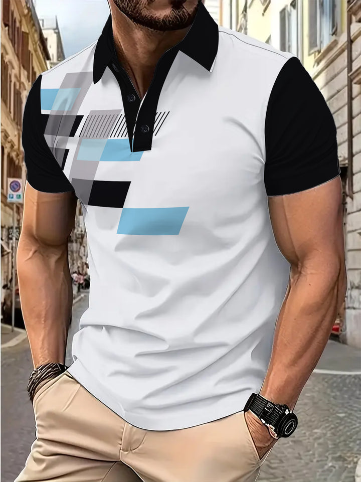 Herren Poloshirt mit modischem Grafikdesign Aliams