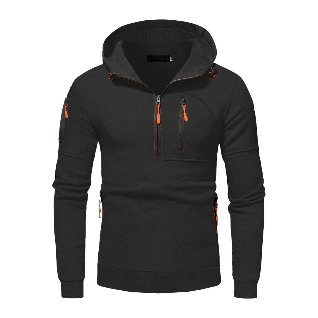 Herren funktionale Kapuzenjacke mit innovativem Halbreißverschluss Aliams